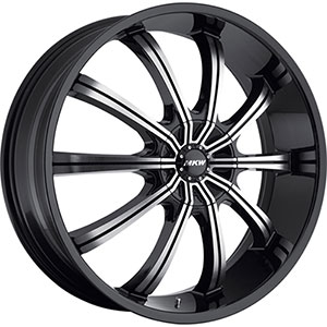 MKW Type 111 Black 24 X 8.0 Inch Wheel