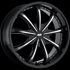 Avenue type 605 Black Machined 22 X 9.5 Inch Wheel