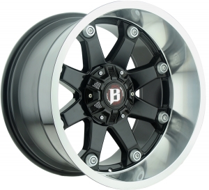 Ballistic 581 Beast 20X10 Gloss Black Lip Machined