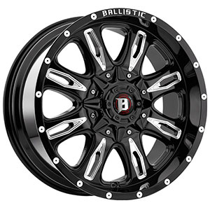 Ballistic Scythe 953 Gloss Black 20 X 9 Inch Wheel