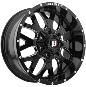 Ballistic Tank 853 20X10 Gloss Black Milled
