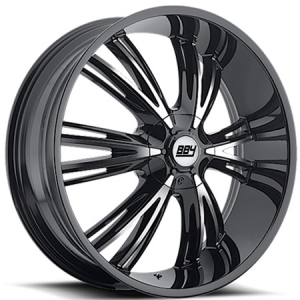 BBY 956 22X9 Black Machined