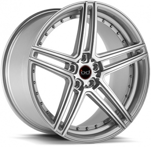 Blaque Diamond BD-6 22X10.5 Silver with Polished Face