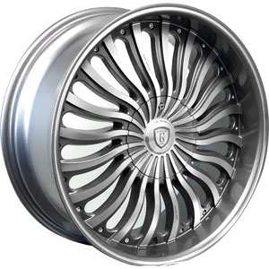 Borghini B24 20X8.5 Gun Metal Machined with Machined Lip & Alum Cap