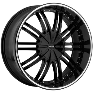 Cratus CR008 24X9.5 Gloss Black Machined Pinstripe