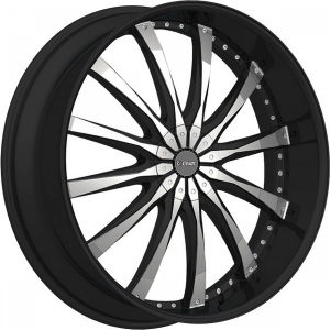 Dcenti DW 8 26X10 Black Machined with Machined Lip & Aluminum Cap