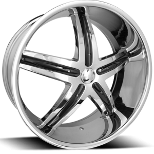 Dcenti DW 9 22X9.5 Chrome with Black Inserts