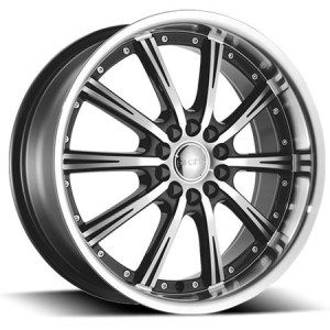 Dcenti DW 906 18X7.5 Black Machined with Machined Lip