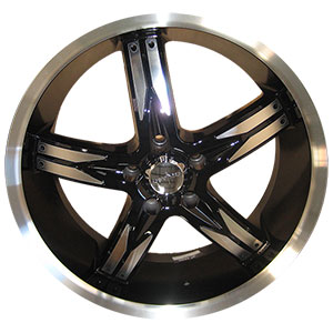 Devino Flawless DV 762 Gloss Black with Full Machined Lip 22 X 8.5 inch