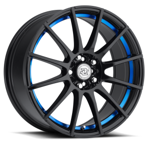 Drag Concepts R16 18X8 Black Machined Blue Inner