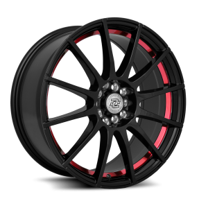 Drag Concepts R16 17X7 Gloss Black Red Inner