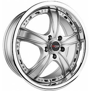 Drag DR 15 Silver Machined Lip 18 X 7.5 Inch Wheels
