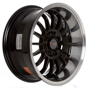 Drag DR 41 Gloss Black with Machined Lip 16 X 7 Inch Wheels