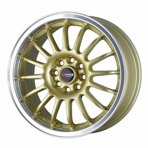 Drag DR 41 Gold with Machined Lip 15 X 7 Inch Wheels