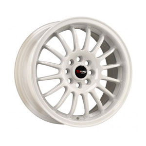 Drag DR 41 White with Machined Lip 15 X 7 Inch Wheels