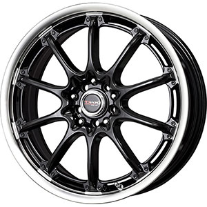 Drag DR 47 Gloss Black with Machined Lip 17 X 7 Inch Wheels