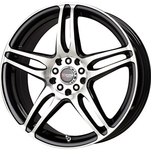 Drag DR 50 Flat Black with Machined Face 18 X 7 Inch Wheels
