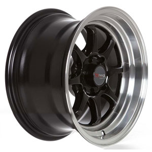 Drag DR 54 Gloss Black with Machined Lip 15 X 8.25 Inch Wheels