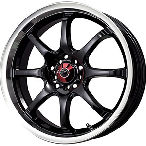Drag DR 55 Gloss Black with Machined Lip 17 X 7 Inch Wheels