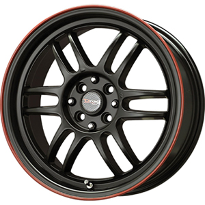 Drag DR 21 Black w Red Stripe 18 X 7.5 Inch Wheels