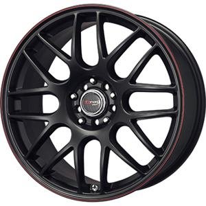 Drag DR 34 Flat Black w Red Stripe 17 X 7.5 Inch Wheels