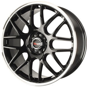Drag DR 34 Gloss Black Machined Lip 17 X 7.5 Inch Wheels