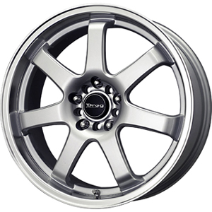 Drag DR 35 Silver Machined Lip 17 X 7.5 Inch Wheels