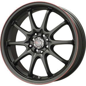 Drag DR 9 Black w Red Stripe 18 X 7.5 Inch Wheels
