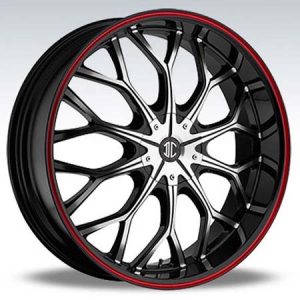 Fiero Number 9 22X8 Black Machined