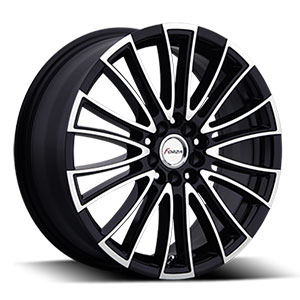 Forza 310 Black with Machined Face 17 X 7 Inch Wheel