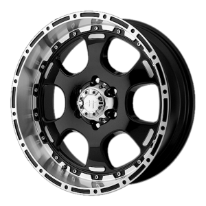 Helo HE842 17X8 Gloss Black Machined