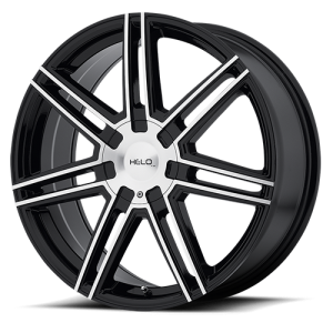 Helo HE884 17X7 Gloss Black with Machined Face 