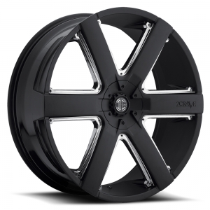II Crave Number 31 22X9.5 Satin Black with Chrome Inserts