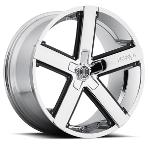 II Crave Number 35 22X10.5 Chrome with Black Inserts