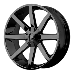 KMC KM651 Slide 22X9.5 Gloss Black With Clearcoat