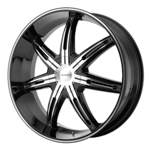 KMC KM665 Surge 26X10 Gloss Black Machined