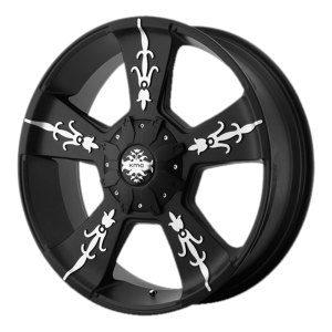 KMC KM668 Vandal 20X9 Matte Black With Machined Face