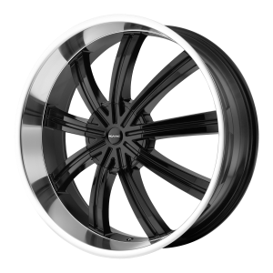 KMC KM672 Widow 26X9.5 Gloss Black With Machined Face