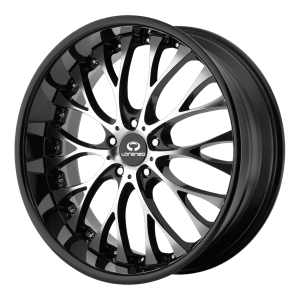 Lorenzo WL27 20X10 Gloss Black With Machined Face
