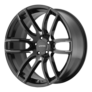 Lorenzo WL36 22X9 Gloss Black With Milled Accents