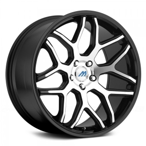Mach M8 22X9 Gloss Black Machined