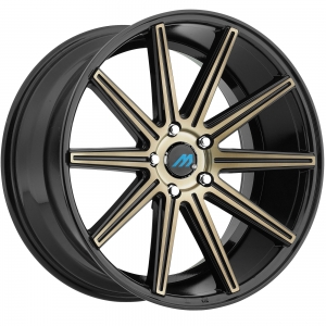 Mach M9 18X8 GLOSSY BLACK / TITANIUM BRONZE FACE / UNDERCUT