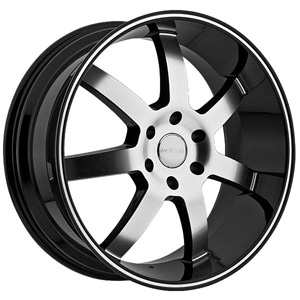 Menzari Absolute Z09 Black Machined  22 X 9.5 Inch Wheels