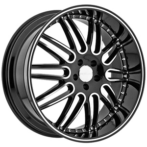 Menzari Noire Z10 Black Machined  22 X 10.5 Inch Wheels