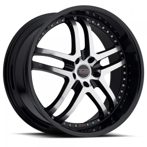 Milanni  9012 Kapri 20X10.5 Gloss Black Mirror Machined Face