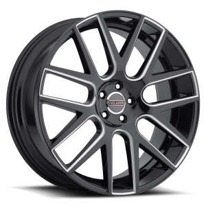 Milanni  9022 Virtue 18X8 Gloss Black Mirror Machined Face