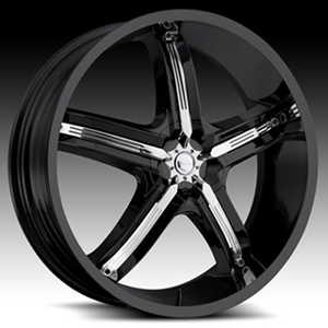 Milanni Bel Air5 459 Gloss Black Chrome Accents 18 X 7.5 Inch Wheels