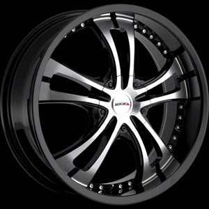 MKW Type 101 Black With Machined Face 18 X 7.5 Inch Wheel