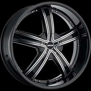 MKW Type 103 Black Machined 24 X 9.5 Inch Wheel