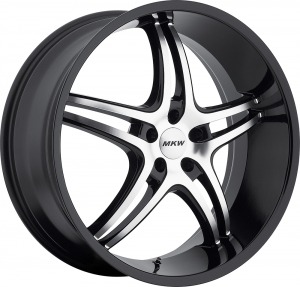 MKW M113 (5 Spokes) 22X9.5 Black Machined
